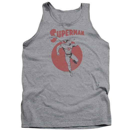 Superman Vintage Sphere Mens Tank Top Shirt Athletic Heather