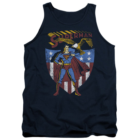 Superman All American Mens Tank Top Shirt Navy