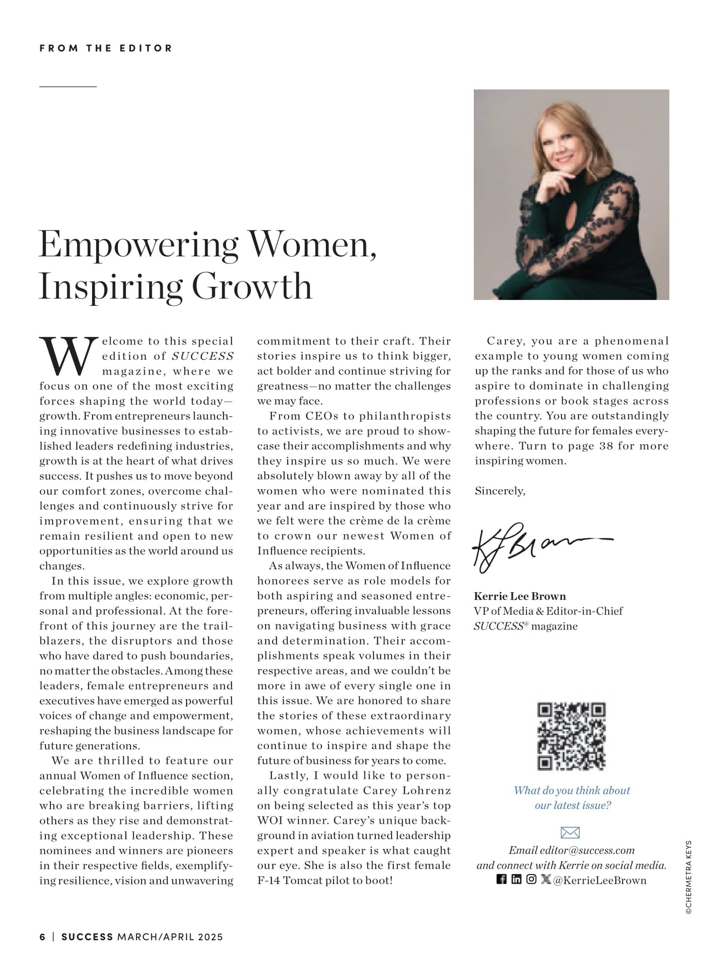SUCCESS Magazine - March & April 2025: Mel Robbins'  Let Them Mindset, The Secret To Reclaiming Your Power, 50 Women Who Shape Our World, Setting Boundaries, Taking A Values-First Approach & More!
