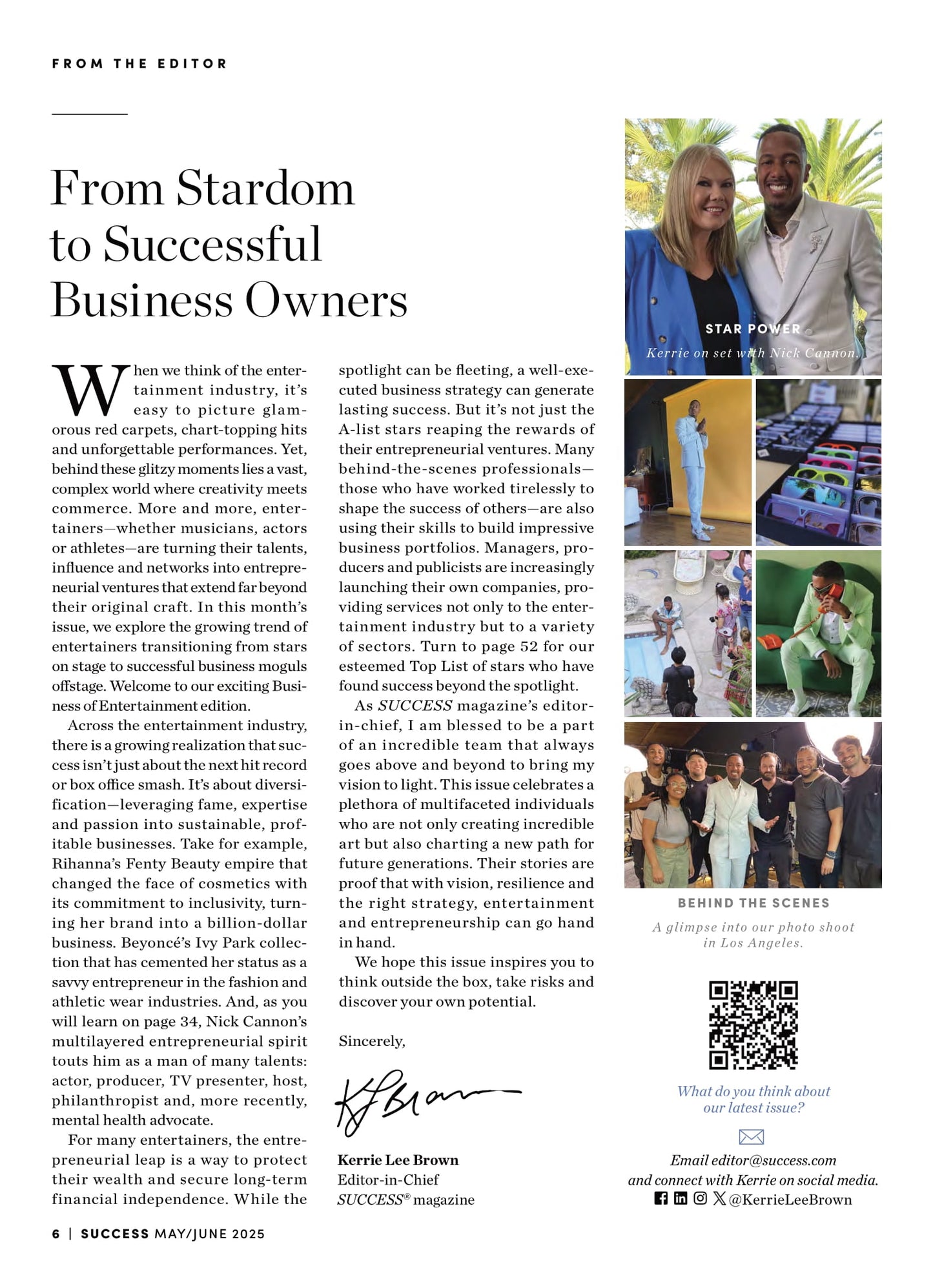 SUCCESS Magazine - May & June 2025: Nick Cannon Expands His Vision For The Future Of Entertainment, VR Storytelling, Finding Self-Confidence, Innovative Musicians, Kit Hoover Uplifting Women & More!