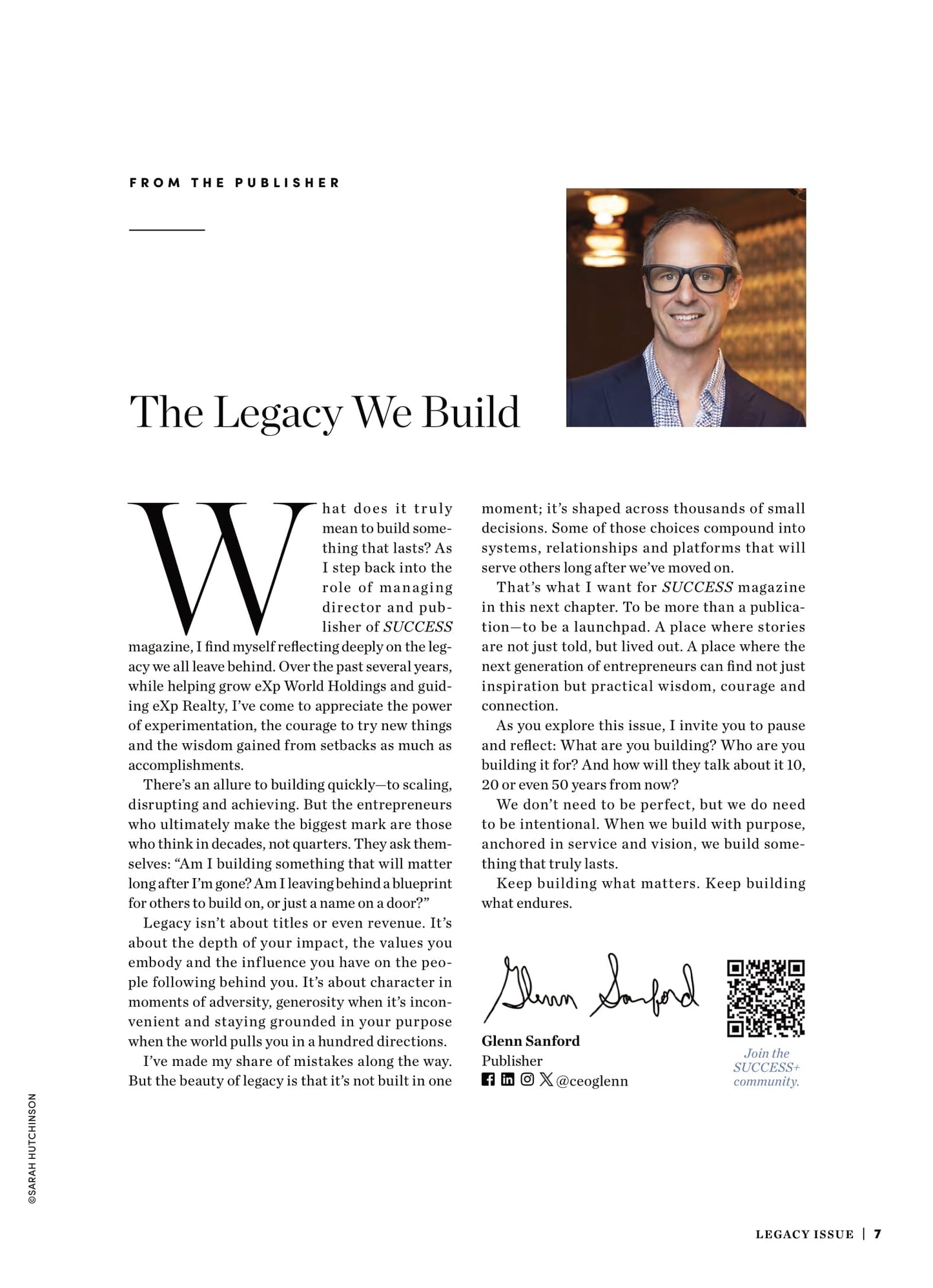 SUCCESS Magazine - November & December 2025: The Legacy Issue, Russell Brunson Building His Own Legacy Of Learning, Shelley Zalis Discusses Championing Equality, The History Of SUCCESS Magazine & More!
