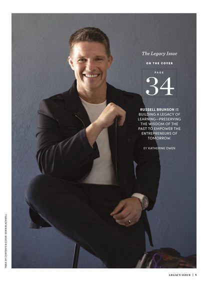 SUCCESS Magazine - November & December 2025: The Legacy Issue, Russell Brunson Building His Own Legacy Of Learning, Shelley Zalis Discusses Championing Equality, The History Of SUCCESS Magazine & More!