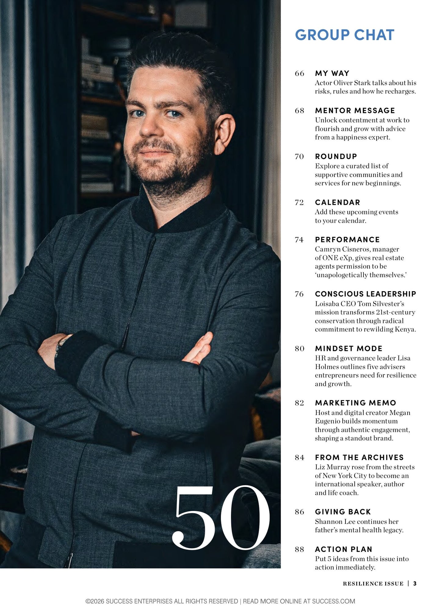 SUCCESS Magazine - May & June 2026: The Resilience Issue, Tim Storey, The Coach Behind Powerful Comebacks, Jack Osbourne's True Compass, Bruce Lee's Legacy, Oliver Stark Talks Mindset & More!