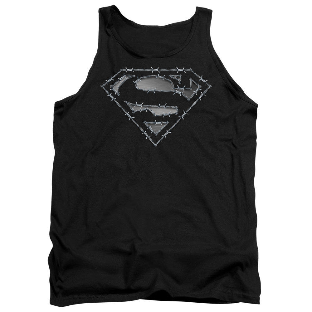 Superman Barbed Wire Mens Tank Top Shirt Black