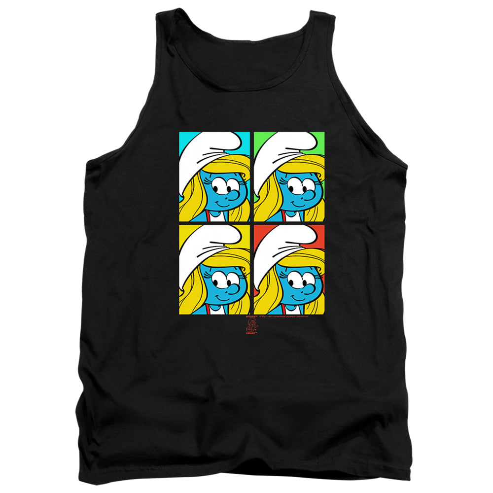 Smurfs Tiles Mens Tank Top Shirt Black