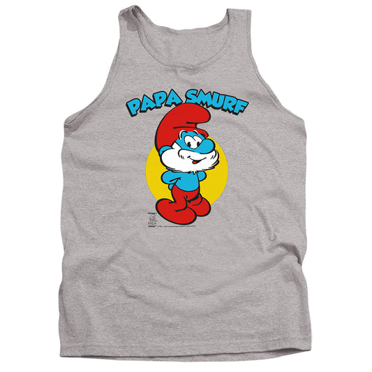 Smurfs Papa Urf Mens Tank Top Shirt Athletic Heather