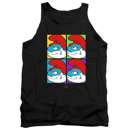 Smurfs Tiles Mens Tank Top Shirt Black