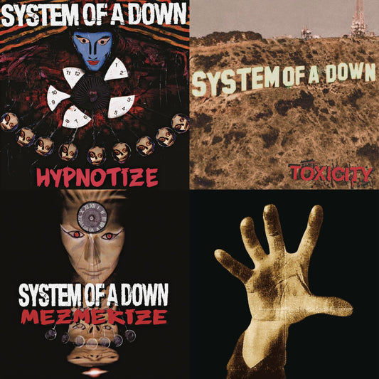 System Of A Down - System Of A Down (140G) & Toxicity (140G) & Hypnotize (140G) & Mezmerize (140G) - LP Vinyl Bundle
