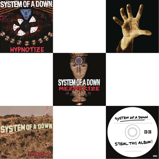 System Of A Down - Hypnotize (140G) & Toxicity (140G) & Mezmerize (140G) & System Of A Down (140G) & Steal This Album! (2LP/140G)