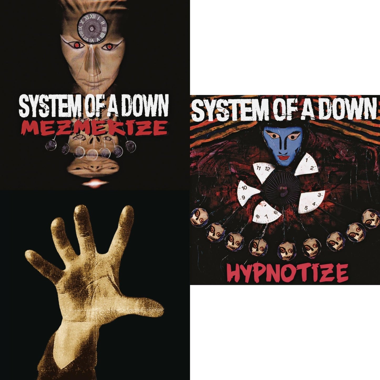 System Of A Down - System Of A Down (140G) & Hypnotize (140G) & Mezmerize (140G) - LP Vinyl Bundle