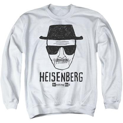 Breaking Bad Heisenberg Mens Crewneck Sweatshirt White Officially Licensed