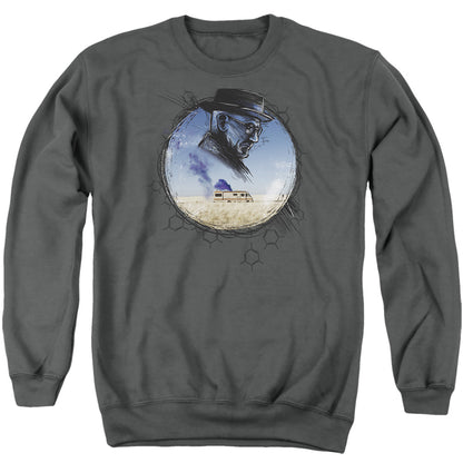 Breaking Bad Crystal Mens Crewneck Sweatshirt Charcoal Officially Licensed