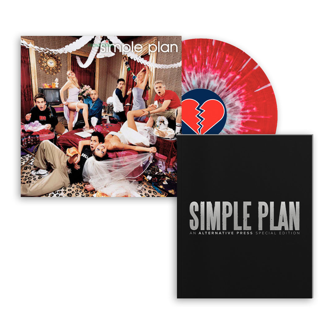 Simple Plan ‘No Pads, No Helmets...Just Balls’ LP (Limited Edition – Only 700 Made, Red White Splatter Vinyl) + Special Collector's Edition Deluxe Magazine