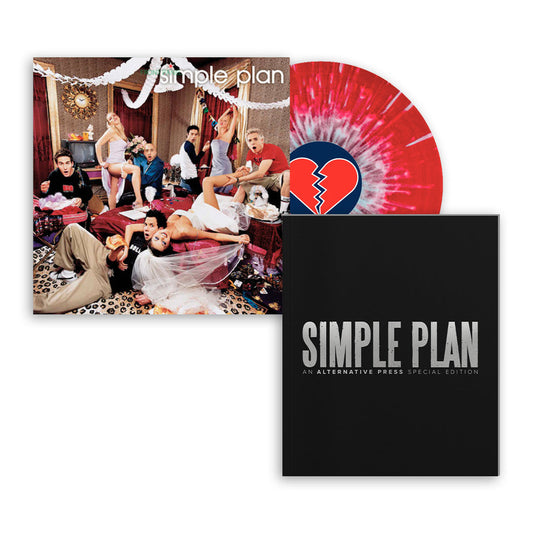 Simple Plan ‘No Pads, No Helmets...Just Balls’ LP (Limited Edition – Only 700 Made, Red White Splatter Vinyl) + Special Collector's Edition Deluxe Magazine