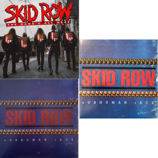 Skid Row - Gang's All Here (Limited/White LP Vinyl) & Subhuman Race (2LP) & Subhuman Race (Blue & Black Marble/2LP)