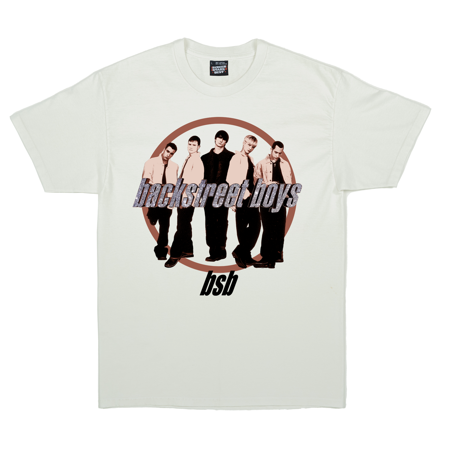 Backstreet Boys Glitter Mens T Shirt White Officially Licensed