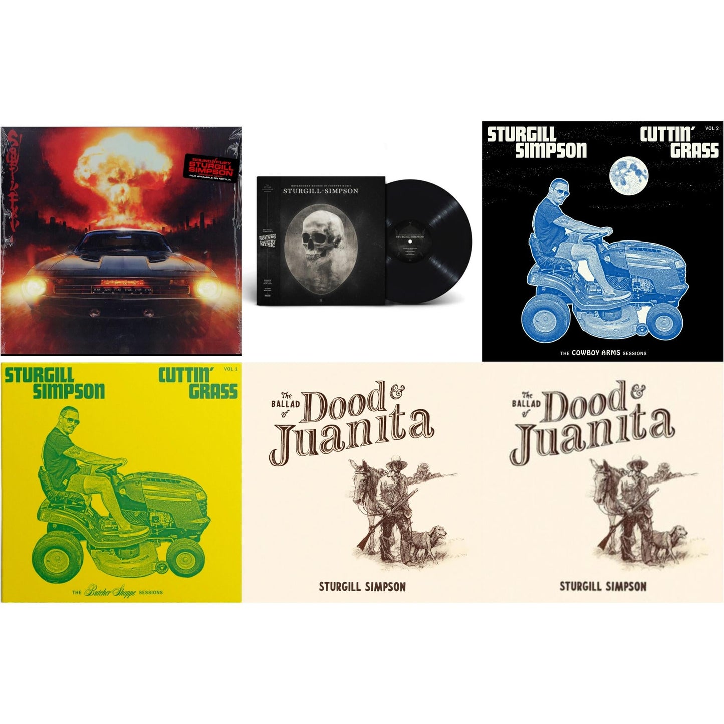 Sturgill Simpson - Sound & Fury & Metamodern Sounds In Country Music 10 Year Anniversary Edition (180G) & Cuttin' Grass - Vol. 2 (Cowboy Arms Sessions) & Cuttin' Grass (2LP) & Ballad Of Dood & Juanita & Ballad Of Dood & Juanita (Natural Colored LP