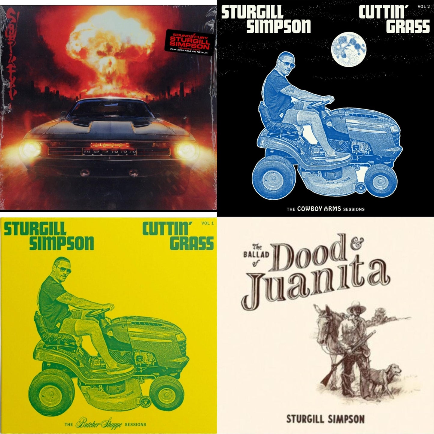 Sturgill Simpson - Sound & Fury & Cuttin' Grass - Vol. 2 (Cowboy Arms Sessions) & Cuttin' Grass (2LP) & Ballad Of Dood & Juanita (Natural Colored LP Vinyl/Insert) (I)