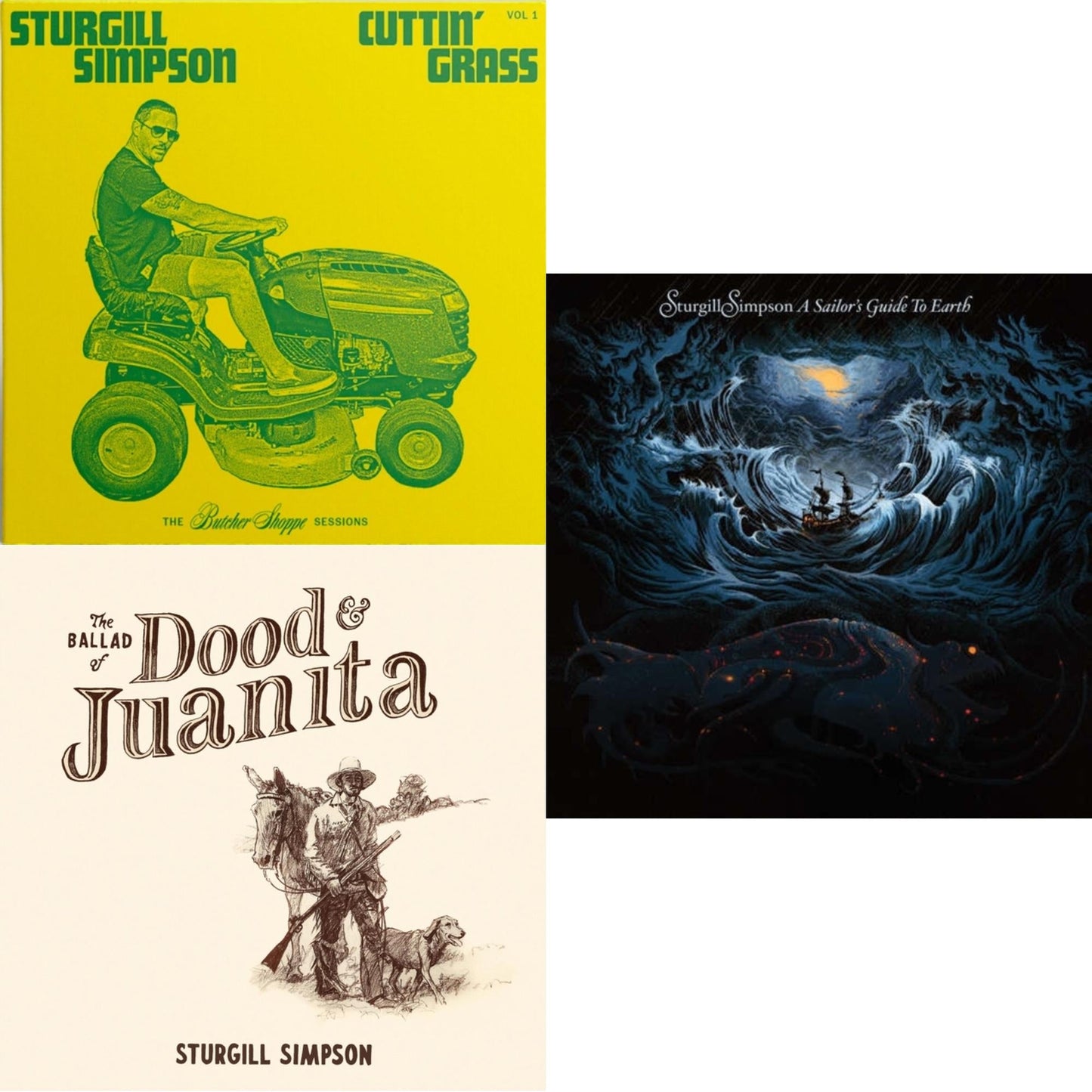 Sturgill Simpson - Cuttin' Grass (2LP) & Ballad Of Dood & Juanita & Sailor's Guide To Earth (180G/LP/CD)