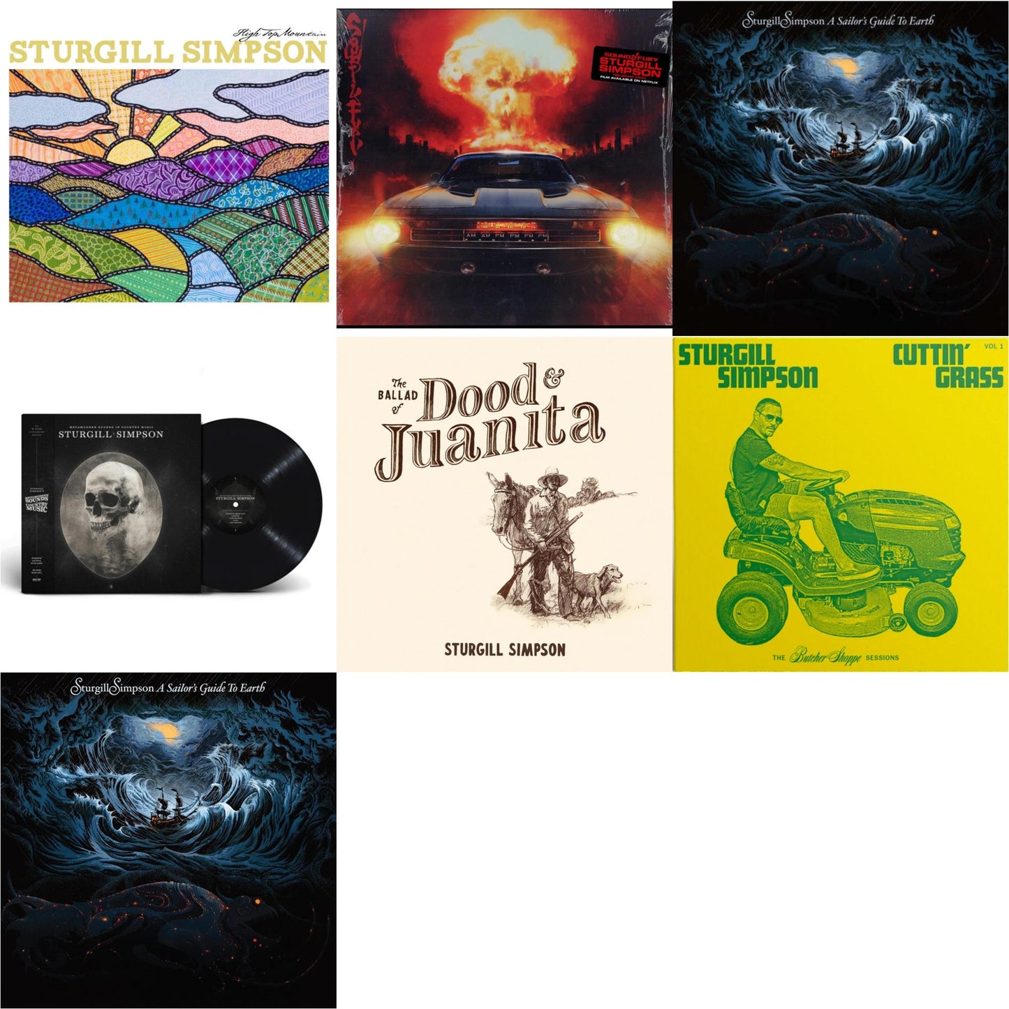 Sturgill Simpson - High Top Mountain & Sound & Fury & Sailor's Guide To Earth (180G/LP/CD) & Metamodern Sounds In Country Music 10 Year Anniversary Edition (180G) & Ballad Of Dood & Juanita & Cuttin' Grass (2LP) & Sailor's Guide To Earth (Clear LP