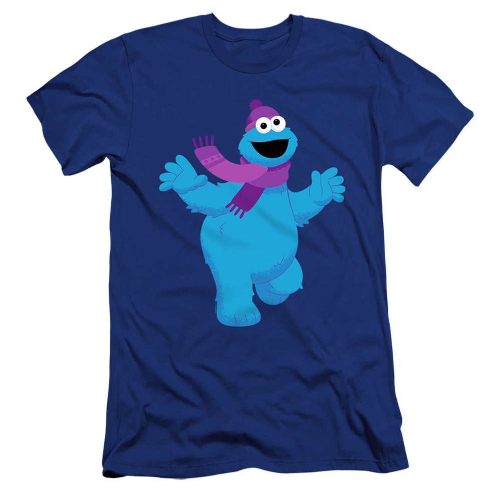 Sesame Street Furry Friends Forever! Cookie Monster Hbo Premium Bella Canvas Slim Fit Mens T Shirt Royal Blue