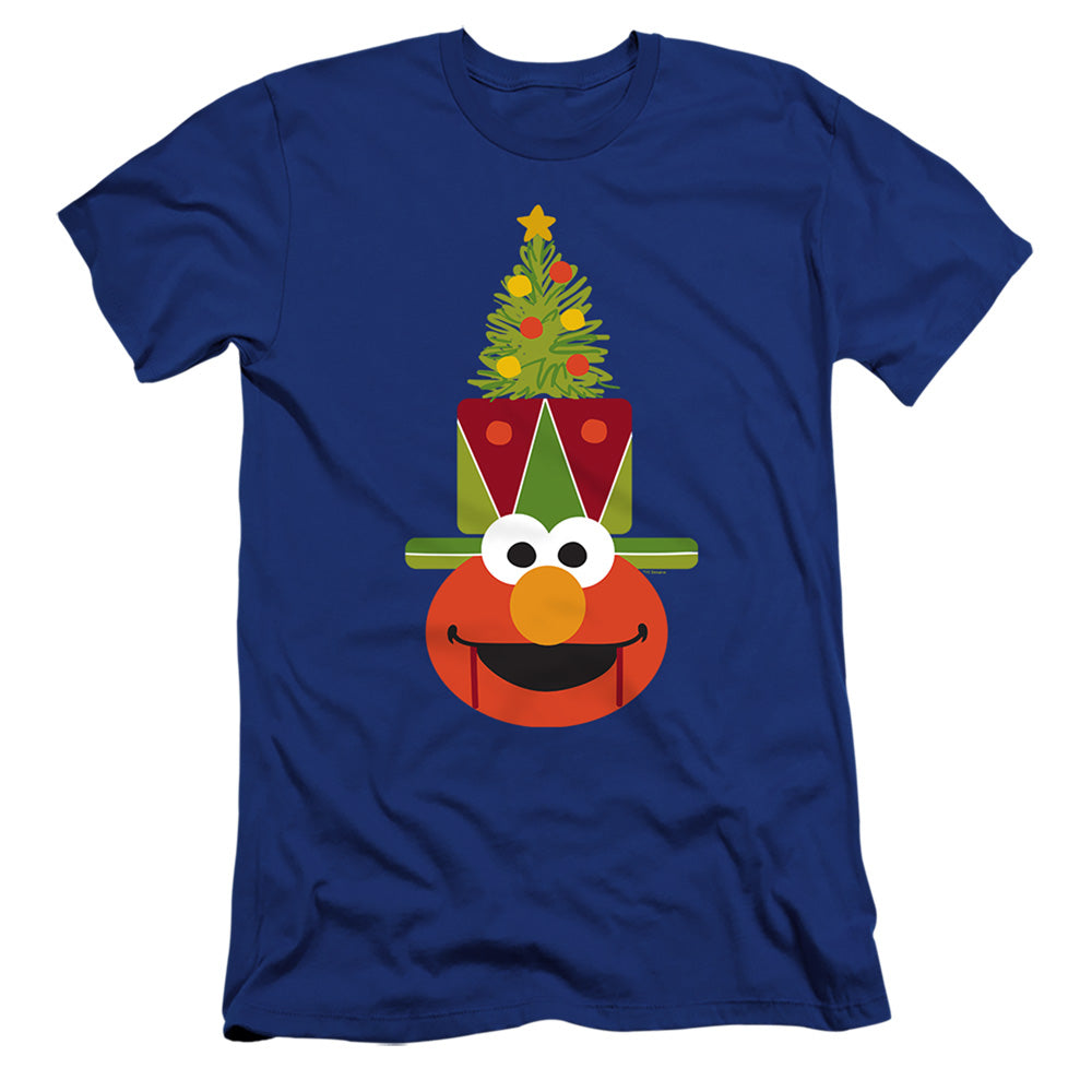 Sesame Street Christmas Nutcracker Elmo Hbo Premium Bella Canvas Slim Fit Mens T Shirt Royal Blue