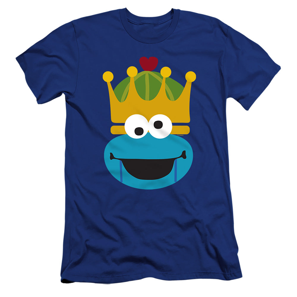 Sesame Street Christmas Nutcracker Cookie Monster Hbo Premium Bella Canvas Slim Fit Mens T Shirt Royal Blue