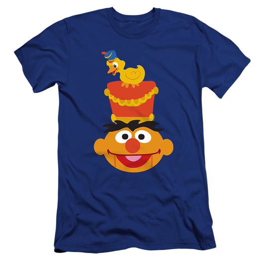 Sesame Street Christmas Nutcracker Ernie Hbo Premium Bella Canvas Slim Fit Mens T Shirt Royal Blue