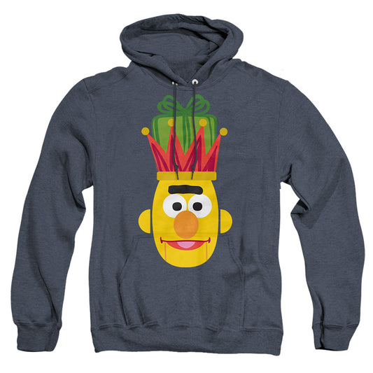 Sesame Street Christmas Nutcracker Bert Heather Mens Hoodie Navy Officially Licensed