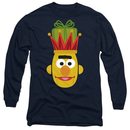 Sesame Street Christmas Nutcracker Bert Mens Long Sleeve Shirt Navy Officially Licensed