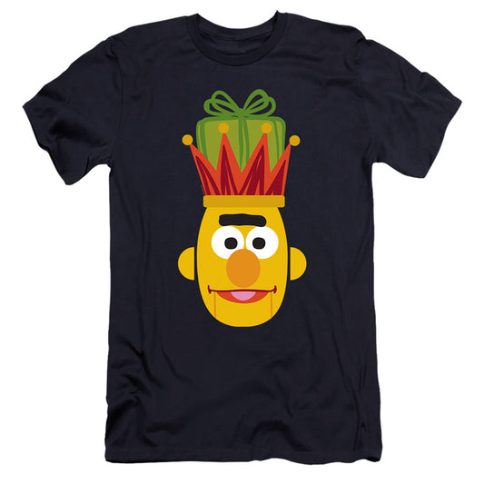 Sesame Street Christmas Nutcracker Bert Hbo Premium Bella Canvas Slim Fit Mens T Shirt Navy