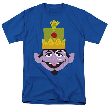 Sesame Street Christmas Nutcracker Count Mens T Shirt Royal Officially Licensed