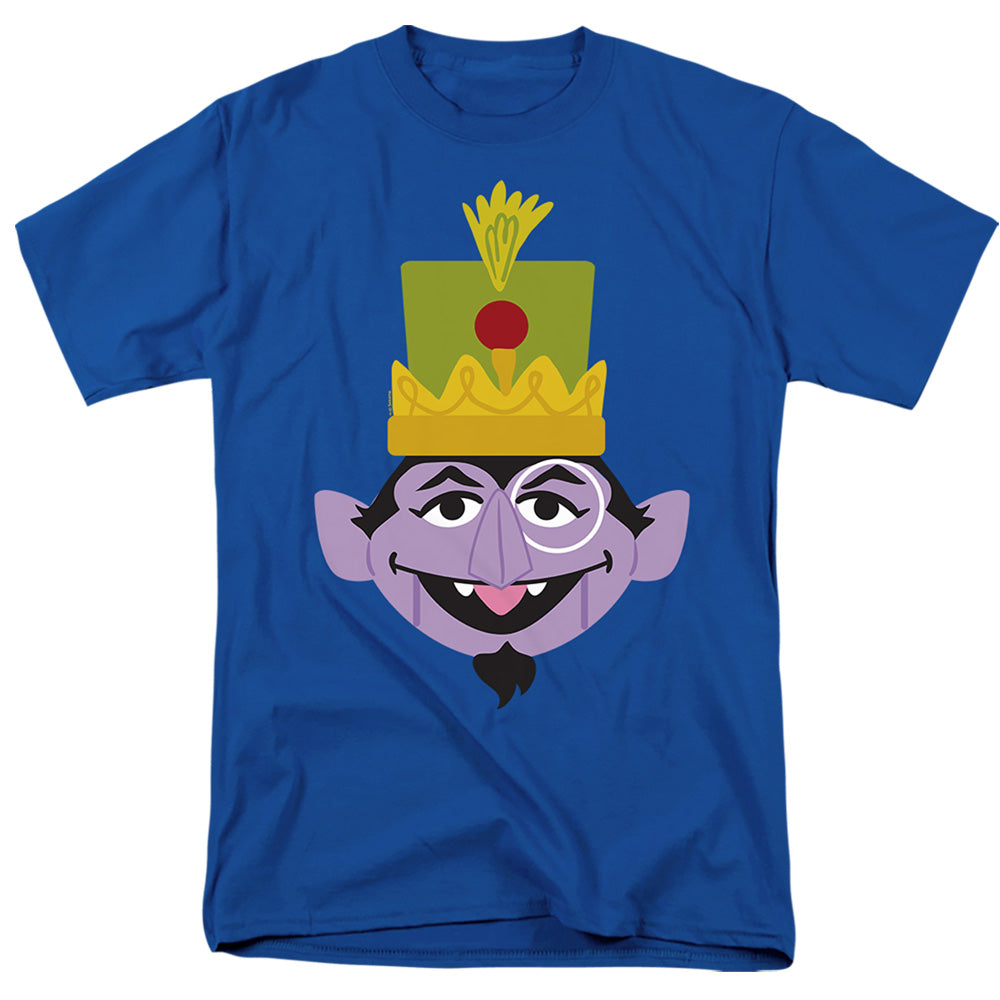 Sesame Street Christmas Nutcracker Count Mens T Shirt Royal Officially Licensed