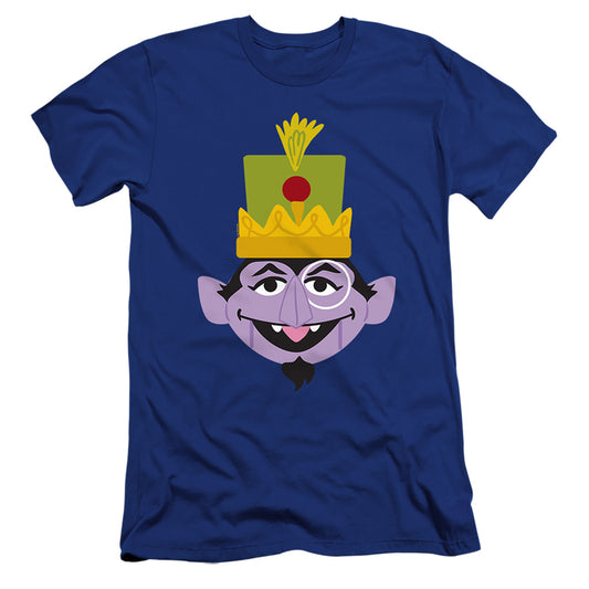 Sesame Street Christmas Nutcracker Count Hbo Premium Bella Canvas Slim Fit Mens T Shirt Royal Blue