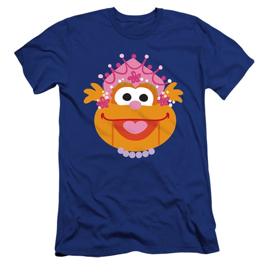 Sesame Street Christmas Nutcracker Zoey Hbo Premium Bella Canvas Slim Fit Mens T Shirt Royal Blue