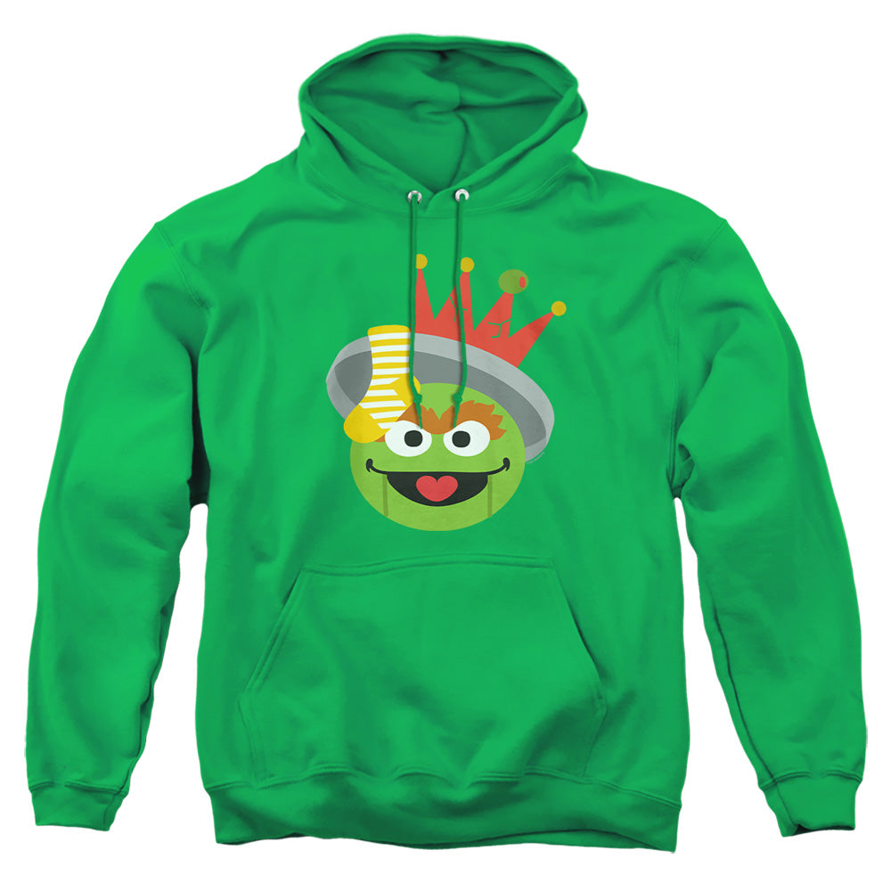 Sesame Street Christmas Nutcracker Oscar The Grouch Mens Hoodie Kelly Green Officially Licensed