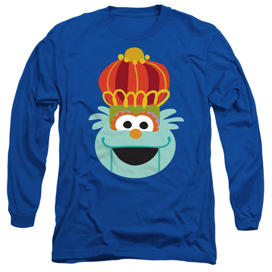 Sesame Street Christmas Nutcracker Rosita Mens Long Sleeve Shirt Royal Blue