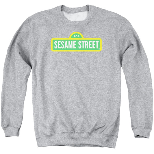 Sesame Street Logo Mens Crewneck Sweatshirt Athletic Heather