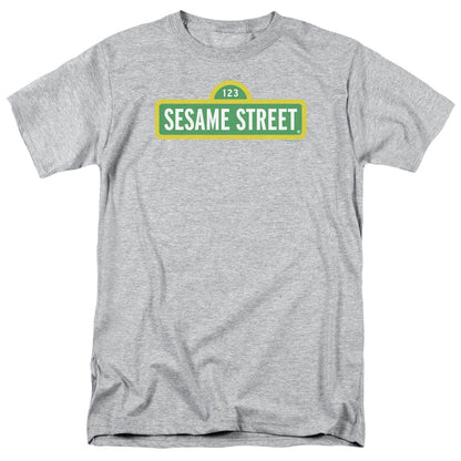 Sesame Street Logo Mens T Shirt Athletic Heather Officially Licensed
