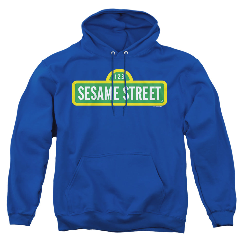 Sesame Street Logo Mens Hoodie Royal Officially Licensed