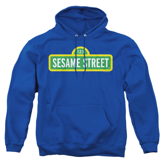 Sesame Street Logo Mens Hoodie Royal Officially Licensed