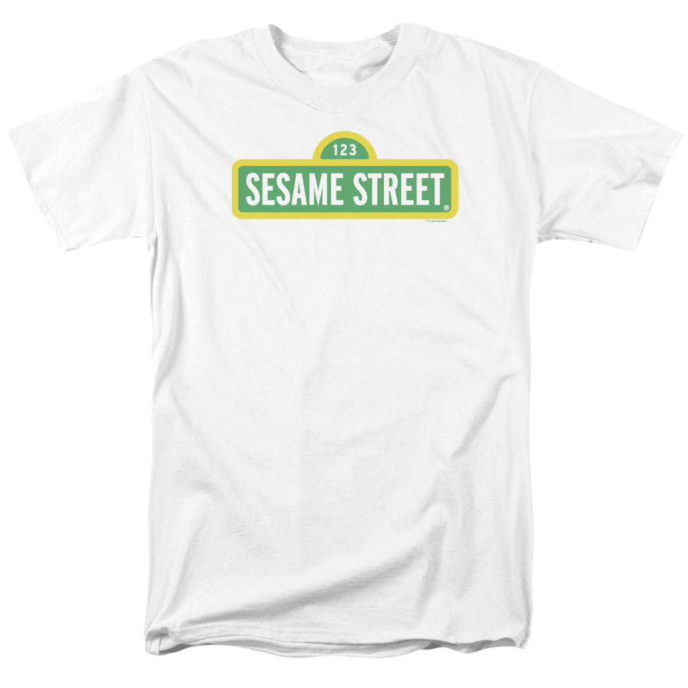 Sesame Street Logo Mens T Shirt White Officially Licensed