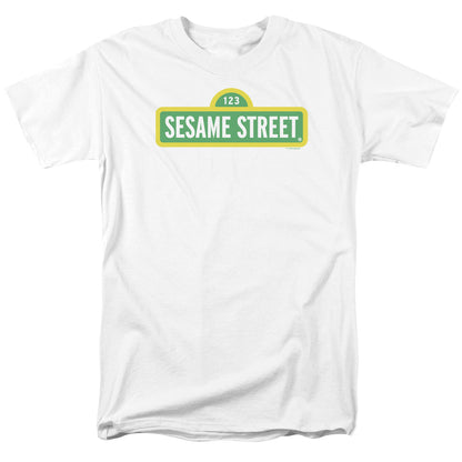 Sesame Street Logo Mens T Shirt White Officially Licensed