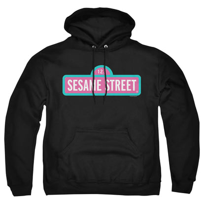 Sesame Street Alt Logo Mens Hoodie Black Officially Licensed