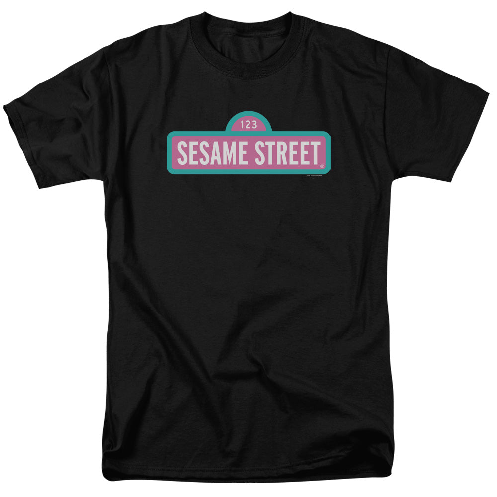 Sesame Street Alt Logo Mens T Shirt Black Officially Licensed