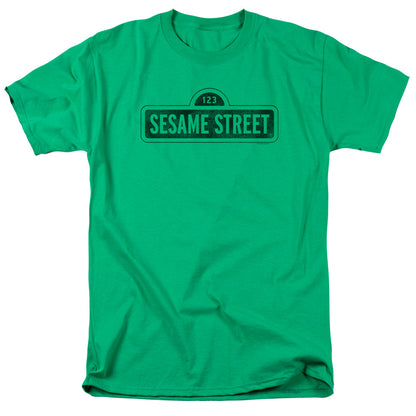 Sesame Street One Color Dark Mens T Shirt Kelly Green Officially Licensed