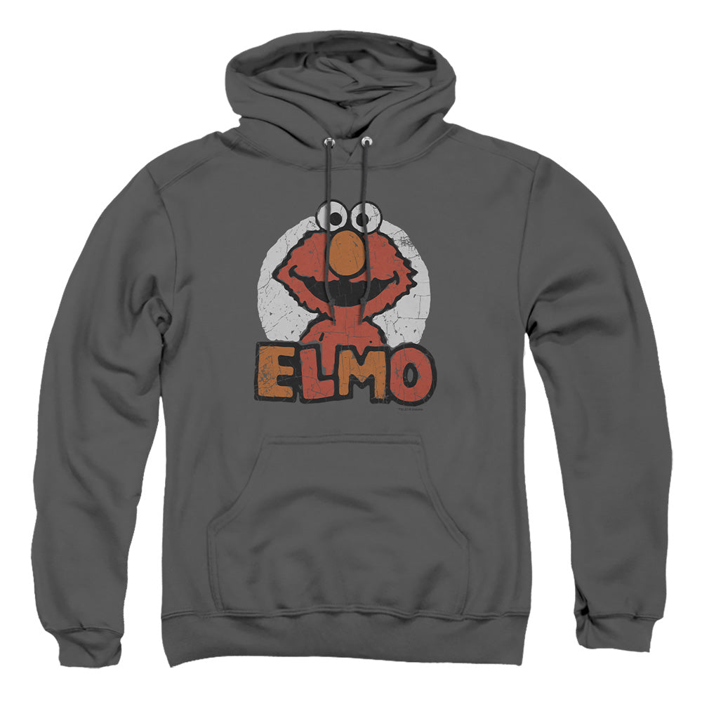 Sesame Street Elmo Name Mens Hoodie Charcoal Officially Licensed