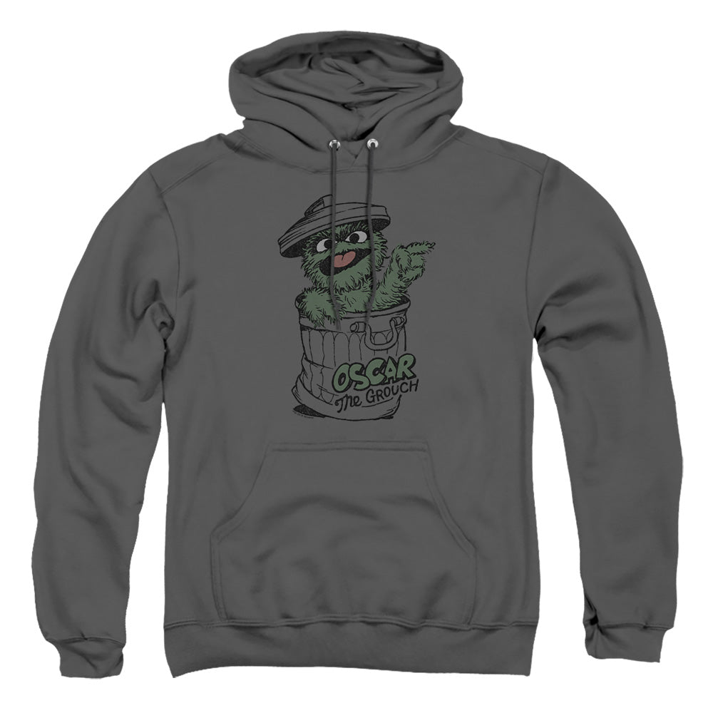 Sesame Street Early Grouch Mens Hoodie Charcoal Officially Licensed