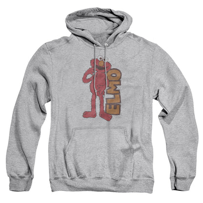 Sesame Street Vintage Elmo Mens Hoodie Athletic Heather Officially Licensed