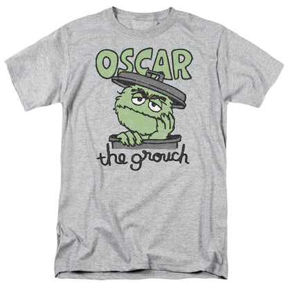 Sesame Street Canned Grouch Mens T Shirt Athletic Heather Officially Licensed